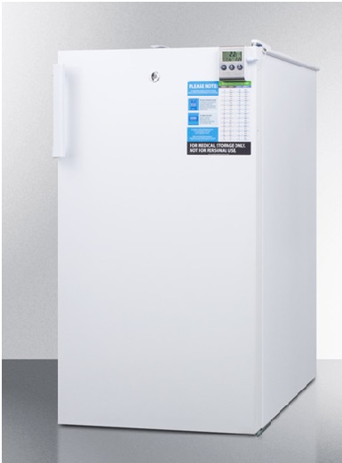 a dormitory style refrigerator freezer unit