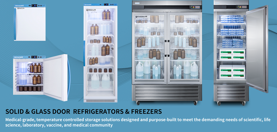 Medical Performance Series Solid & Glass Door Refrigerators From 1 To 15 CU. FT. 