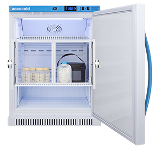 Upright chest Mini Freezer for breastmilk storage