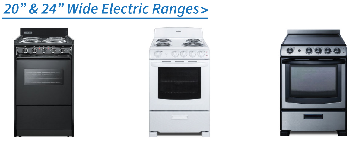 20” & 24” Wide Electric Ranges