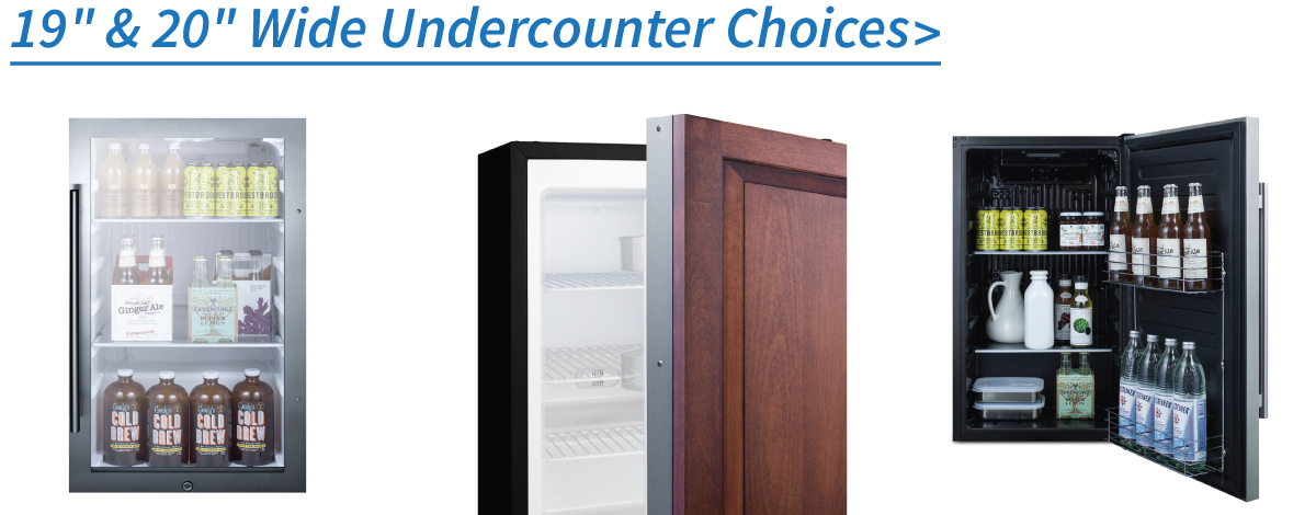 19” & 20” Wide Refrigerators, Freezers, Refrigerator-Freezers, & Beverage Centers