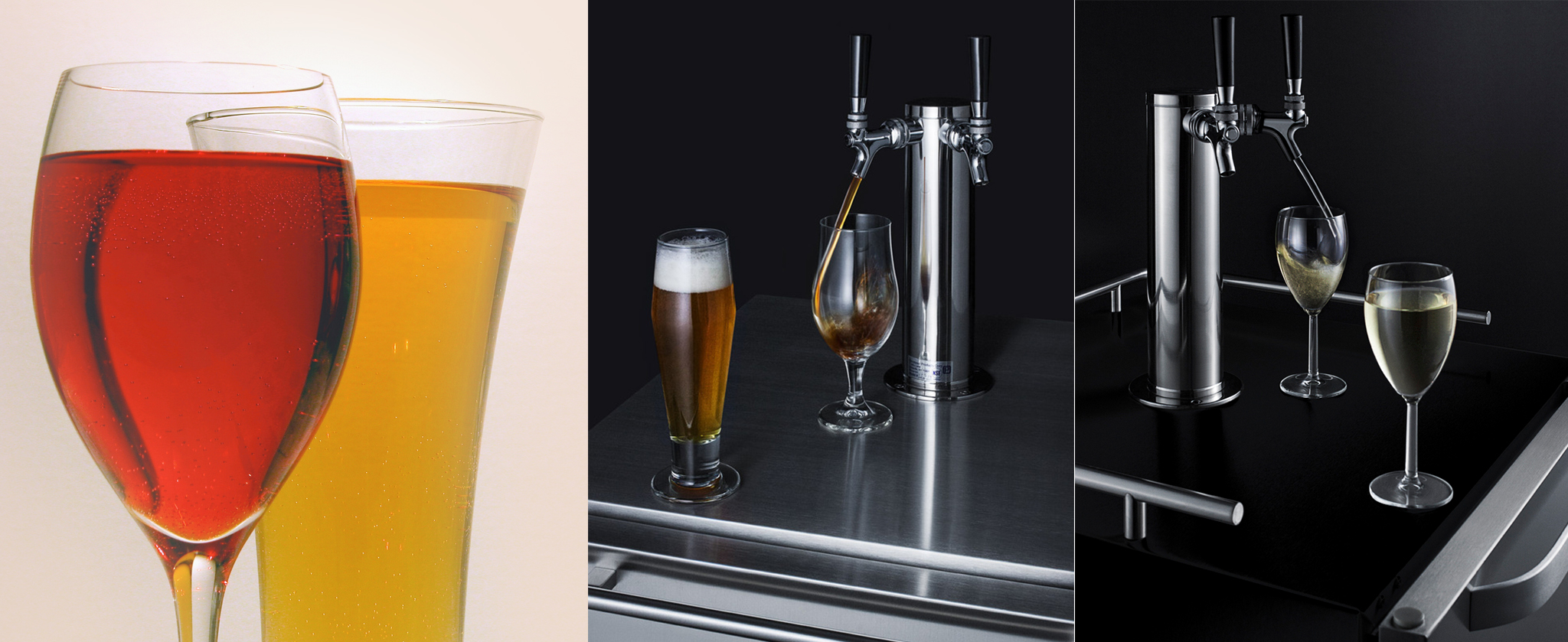 Combination 2 Tap Beer Dispensers