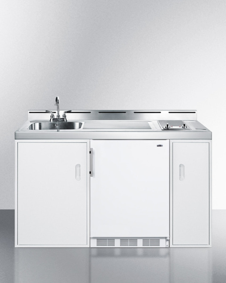 Summit Appliance 60 in. Compact Kitchen in White