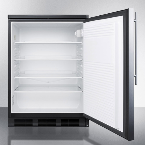 FF7LBLKSSHV Refrigerator Open