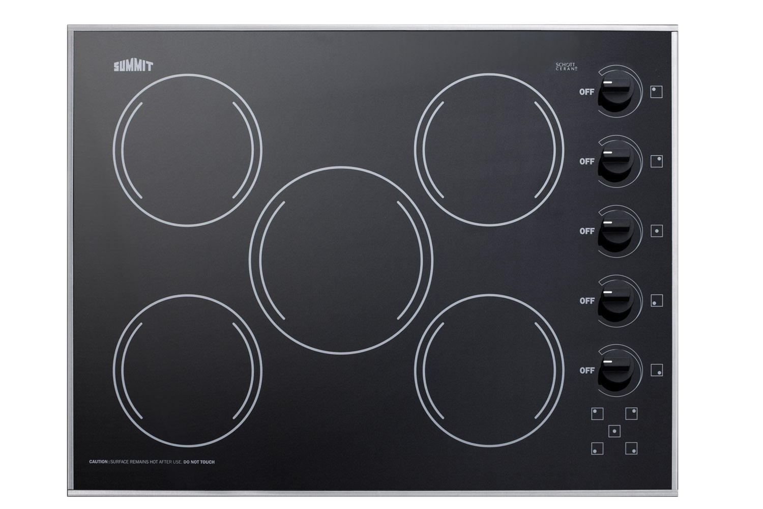 Summit 27" Wide 230V 5-Burner Radiant Cooktop