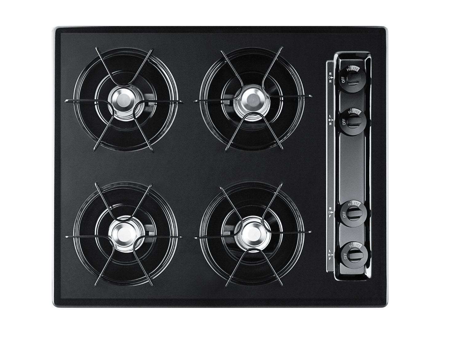 Summit 24" Wide 4-Burner Gas Cooktop