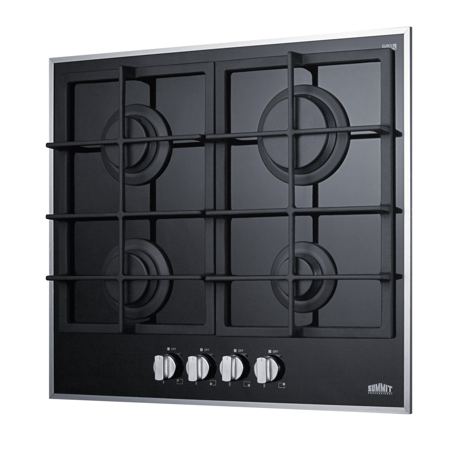 Sealed burners and glass surface for easy clean up