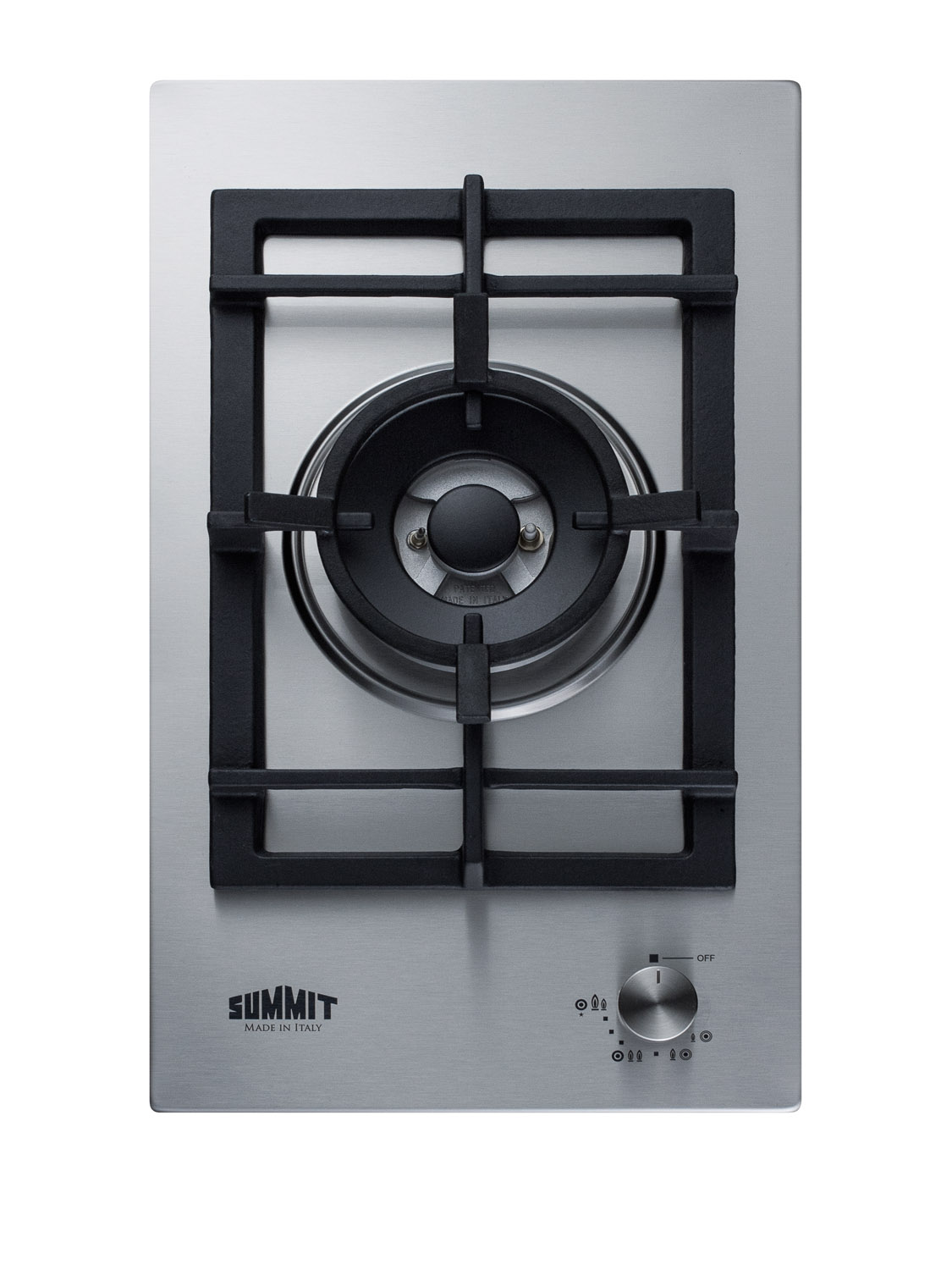 Summit 12" Wide 1-Burner Gas Cooktop In Stainless Steel