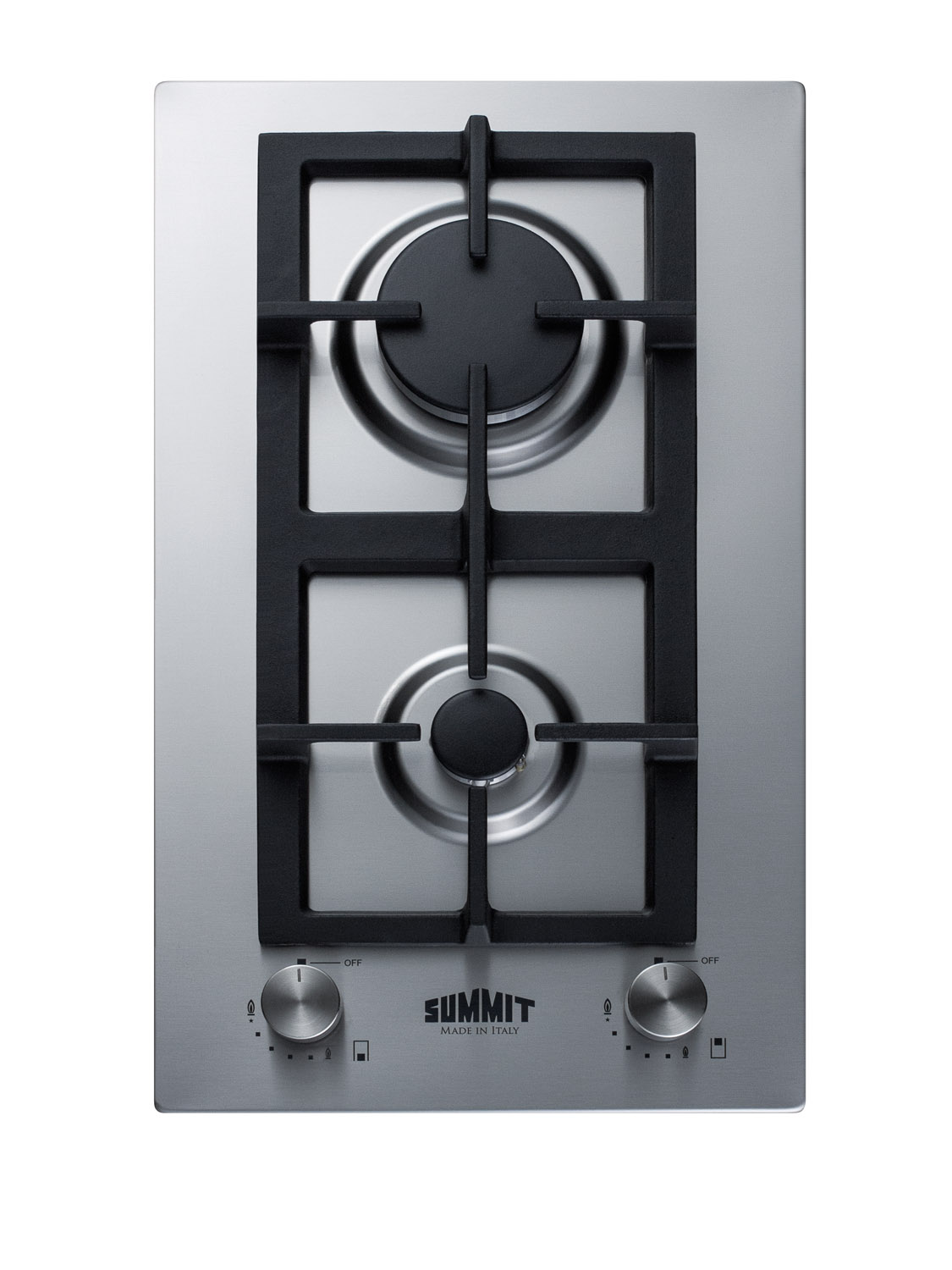 Summit 12" Wide 2-Burner Gas Cooktop In Stainless Steel
