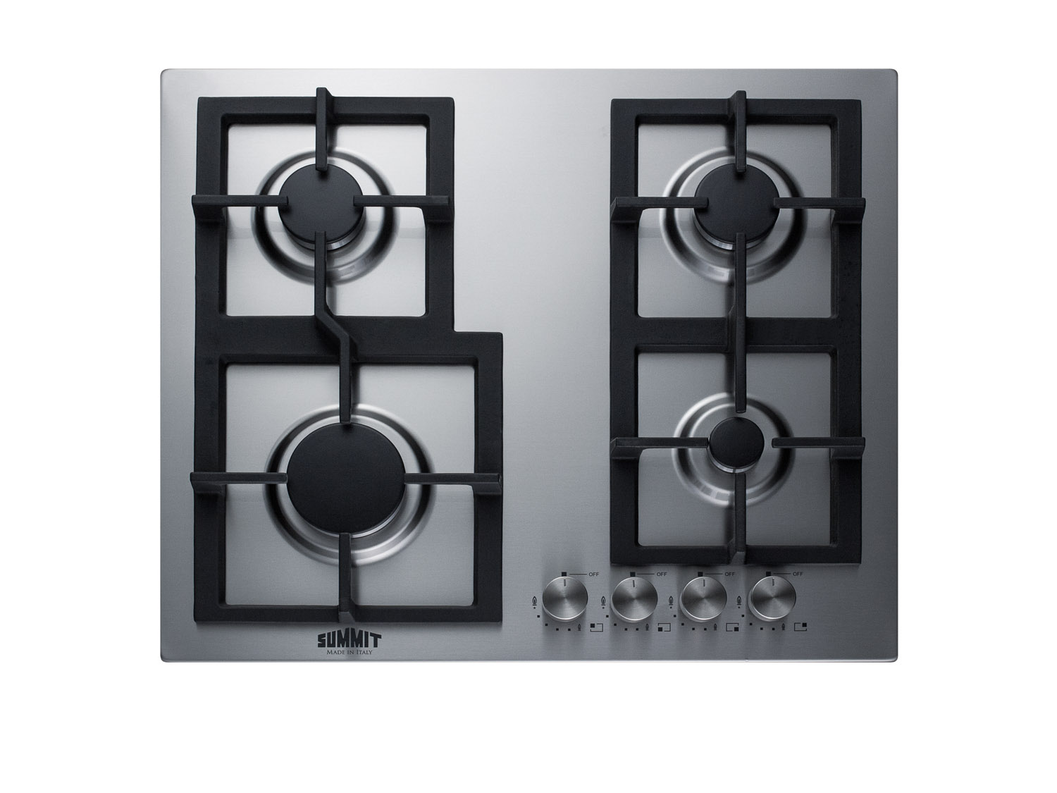 Summit 24" Wide 4-Burner Gas Cooktop In Stainless Steel _x000D_