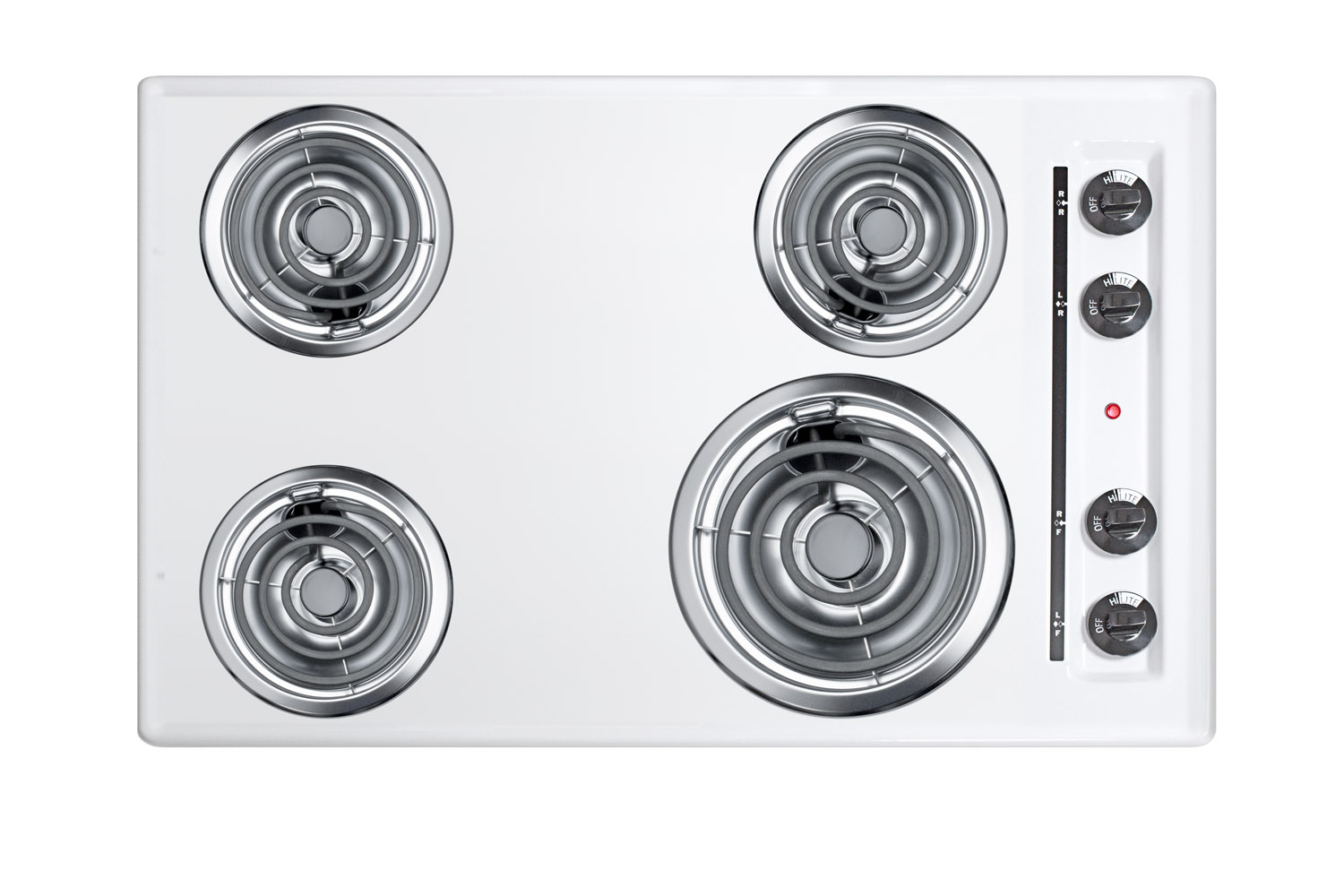 Summit 30" Wide 4-Burner Coil Cooktop