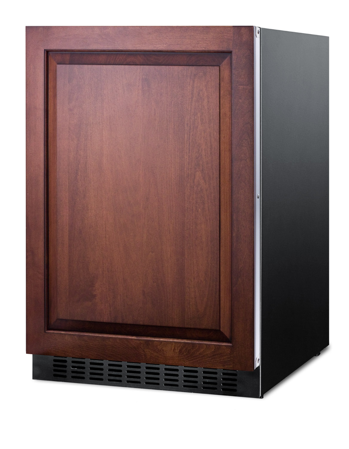 Built-in undercounter all-refrigerator for residential or commercial use, frost-free w/integrated SS door frame for overlay panels