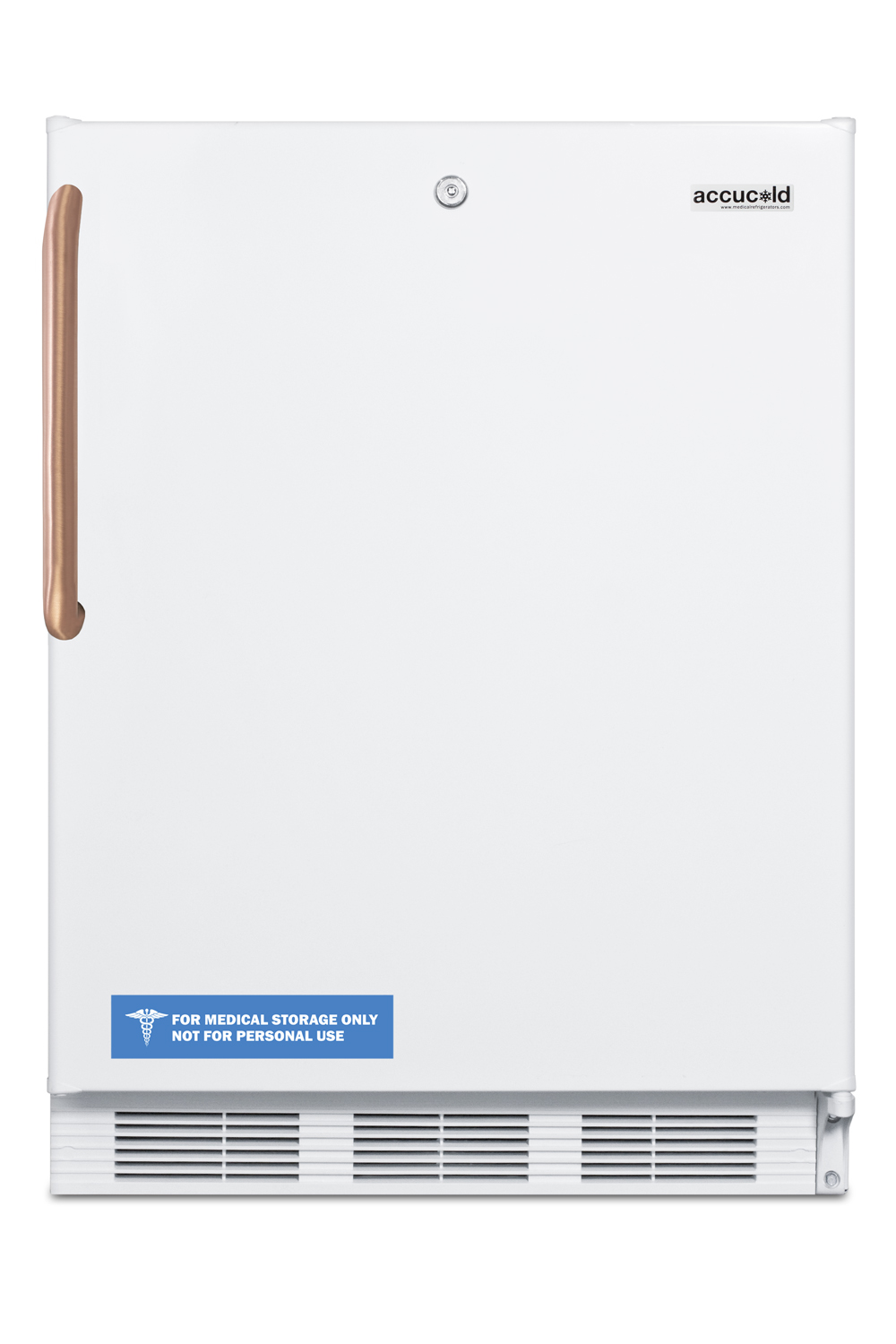 Summit 24" Wide Built-In All-Refrigerator with Antimicrobial Pure Copper Handle, ADA Compliant