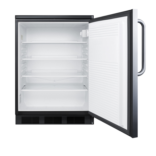 FF7LBLKSSTB Refrigerator Open