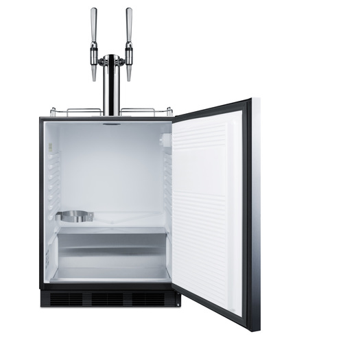 SBC58BLBIADANCFTWIN Kegerator Open