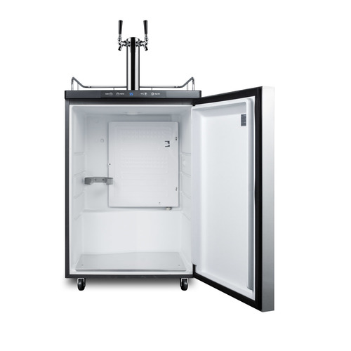 SBC635M7SSHHTWIN Kegerator Open
