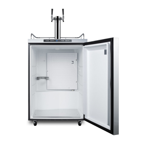 SBC635MOSHHTWIN Kegerator Open