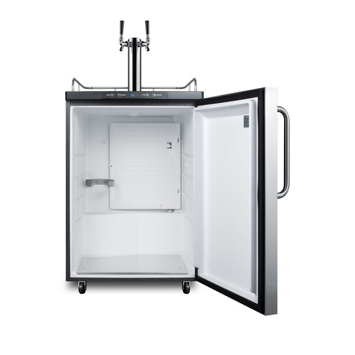 SBC635MSSTBTWIN Kegerator Open