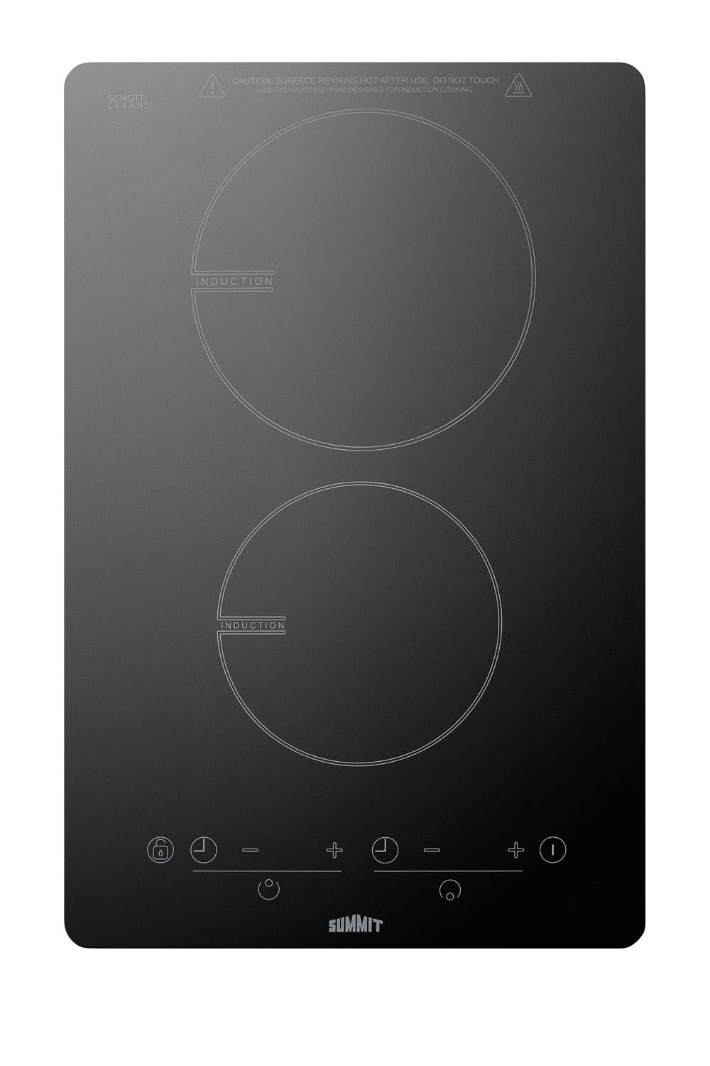 Summit 13" Wide 120V 2-Burner Induction Cooktop