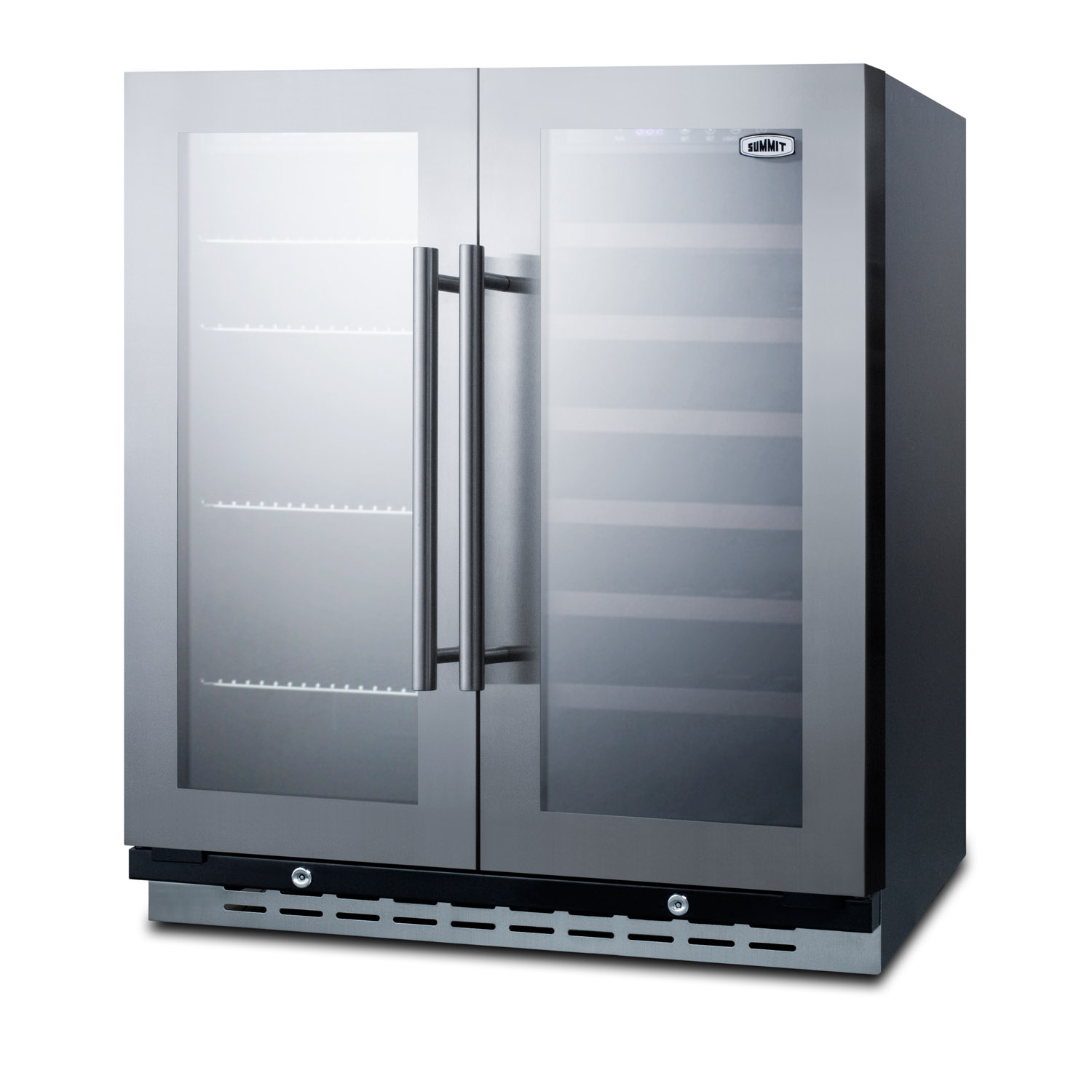 Seamless stainless steel door trim brings true luxury under the counter