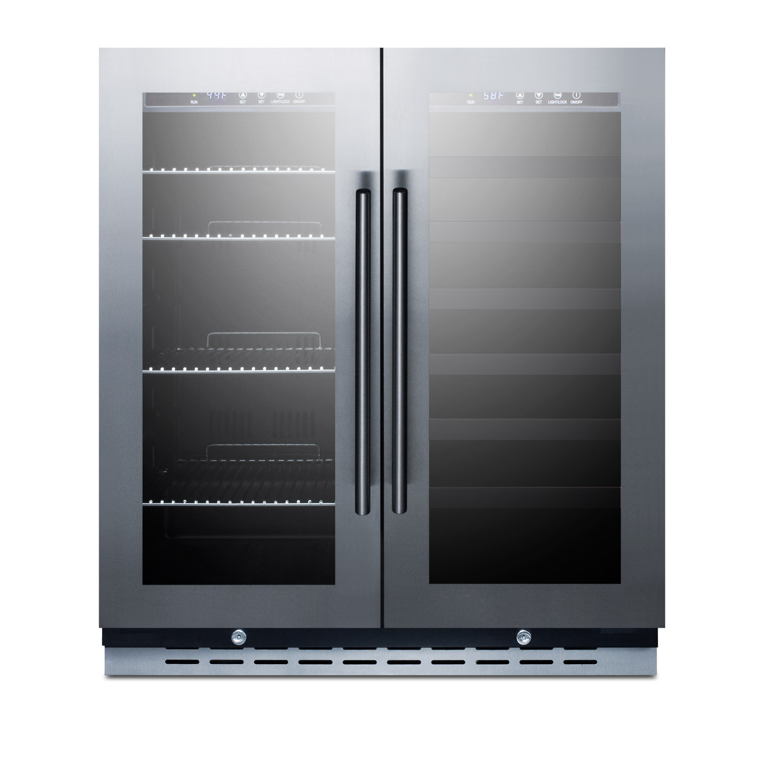 Seamless stainless steel door trim brings true luxury under the counter