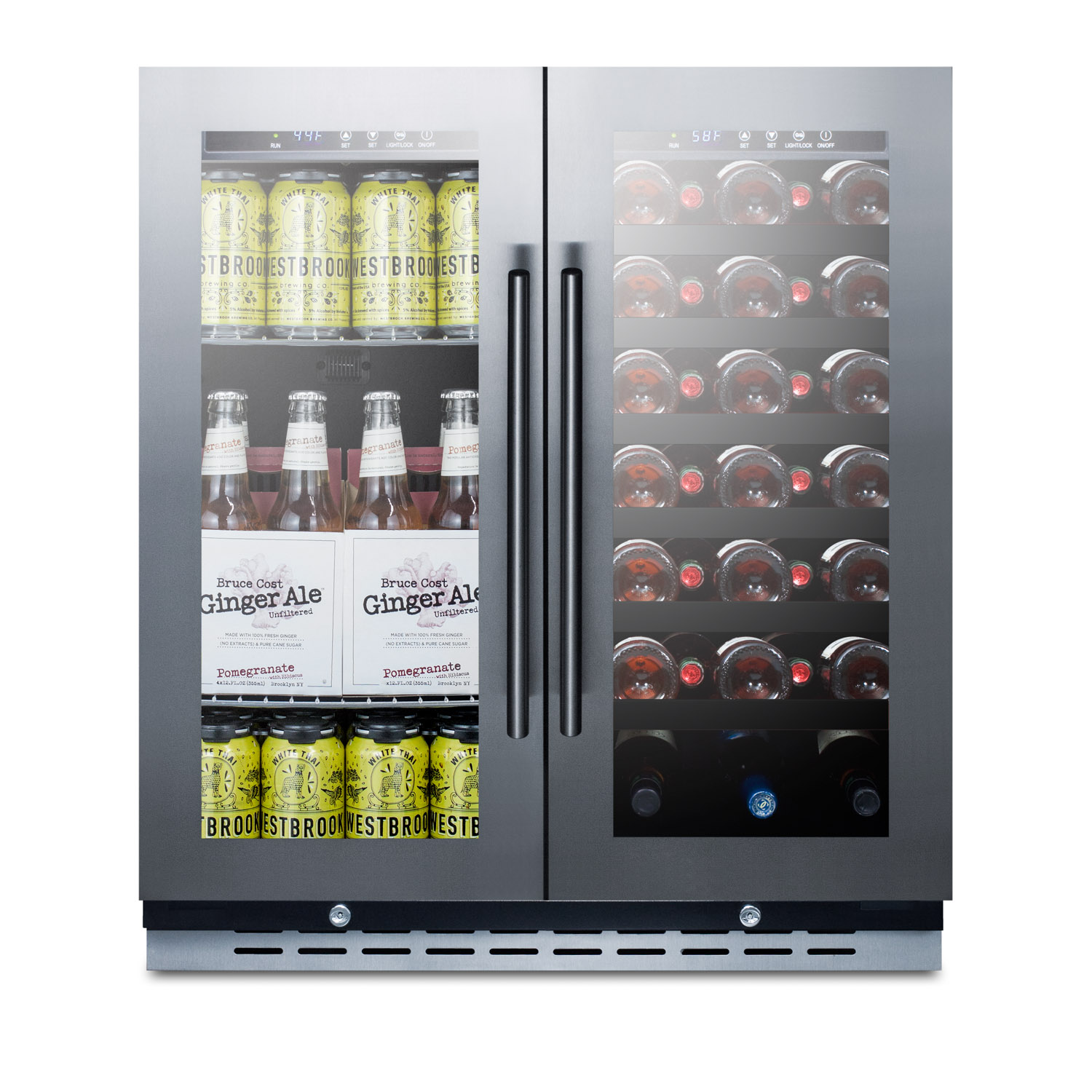 Seamless stainless steel door trim brings true luxury under the counter