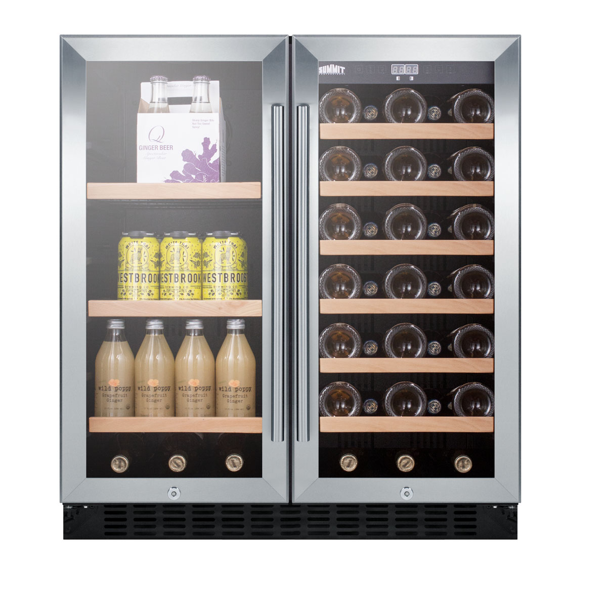 Dual zone design allows you to store craft beer and wine in elegant style