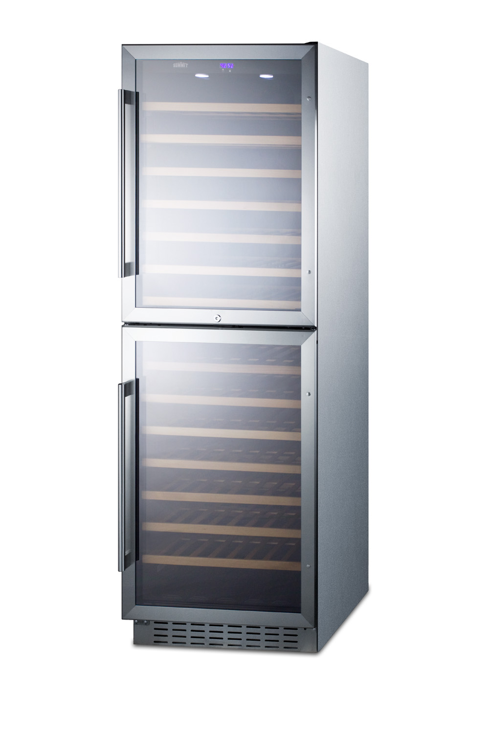 Dual zone design to store red and white wine under the right conditions