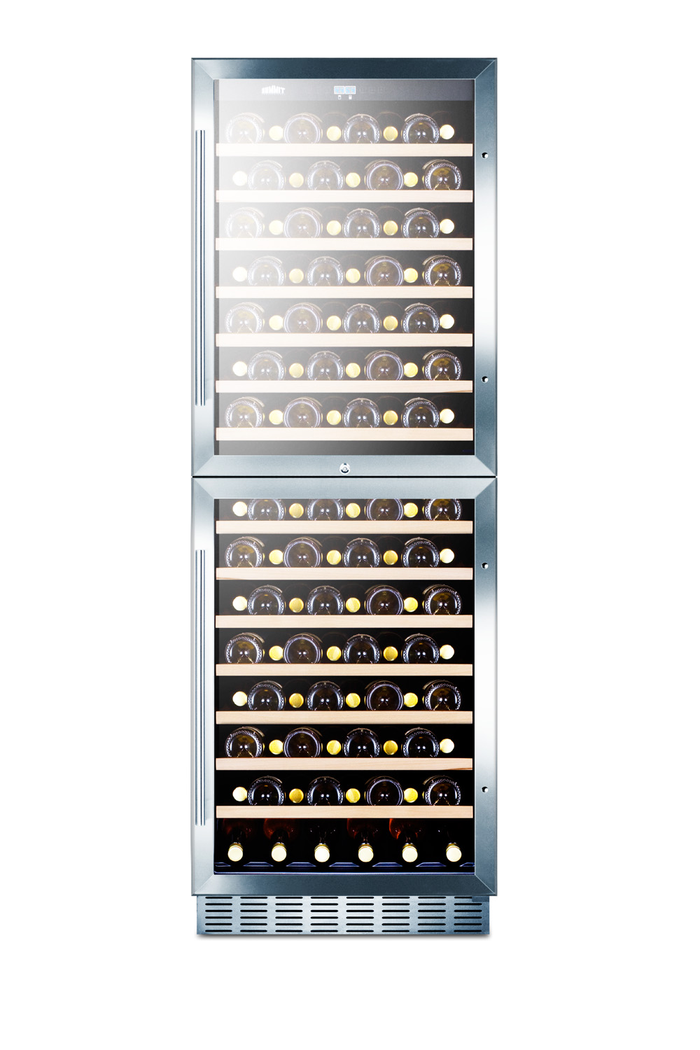 Dual zone design to store red and white wine under the right conditions