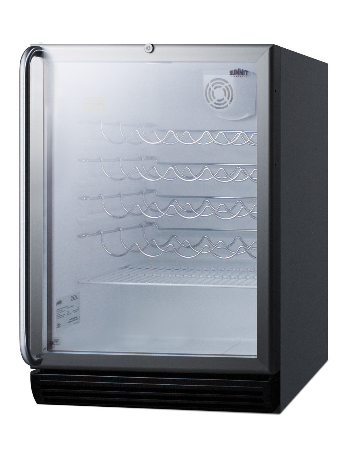 Summit Appliance Single Zone 23.63'' Freestanding 36 Bottle Wine Refrigerator with Reversible Door | Fridge.com
