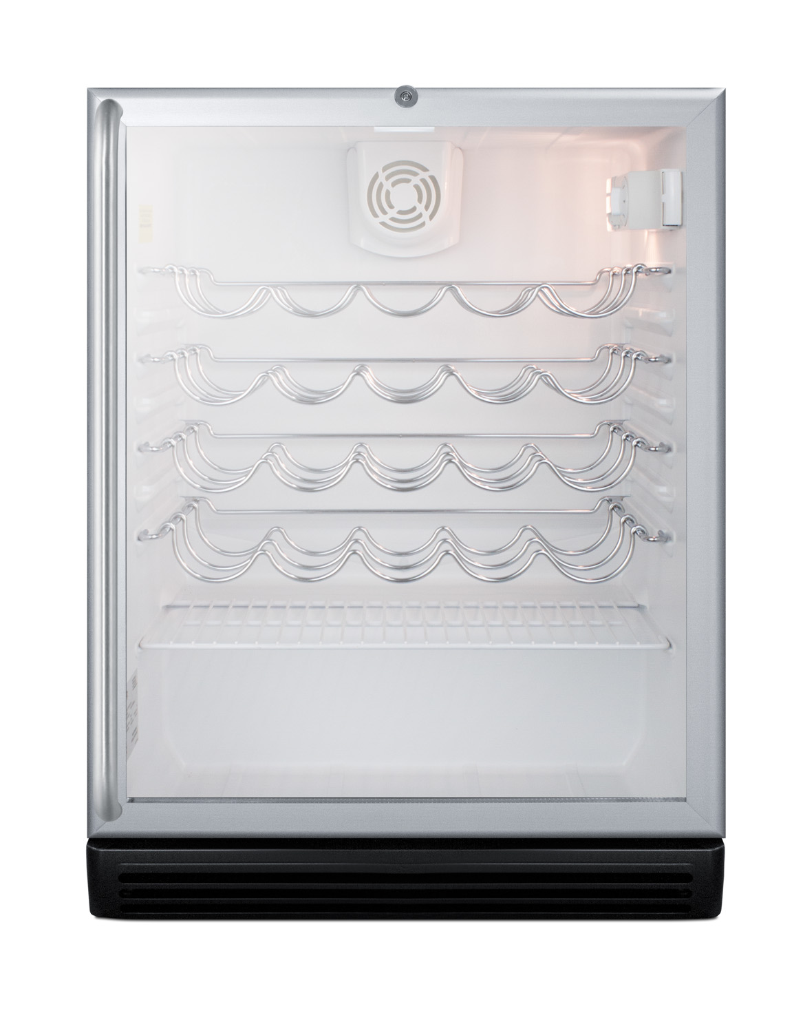 Summit Appliance Single Zone 23.63'' Freestanding 36 Bottle Wine Refrigerator with Reversible Door | Fridge.com