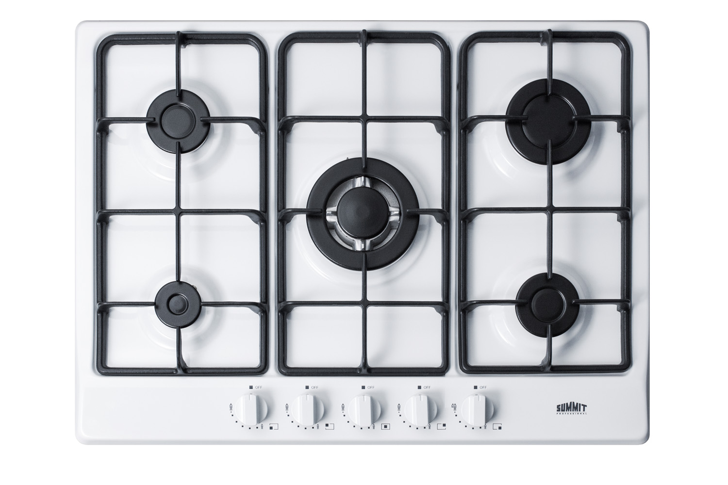 5 sealed burners to maximize cooking capacity with less counter space
