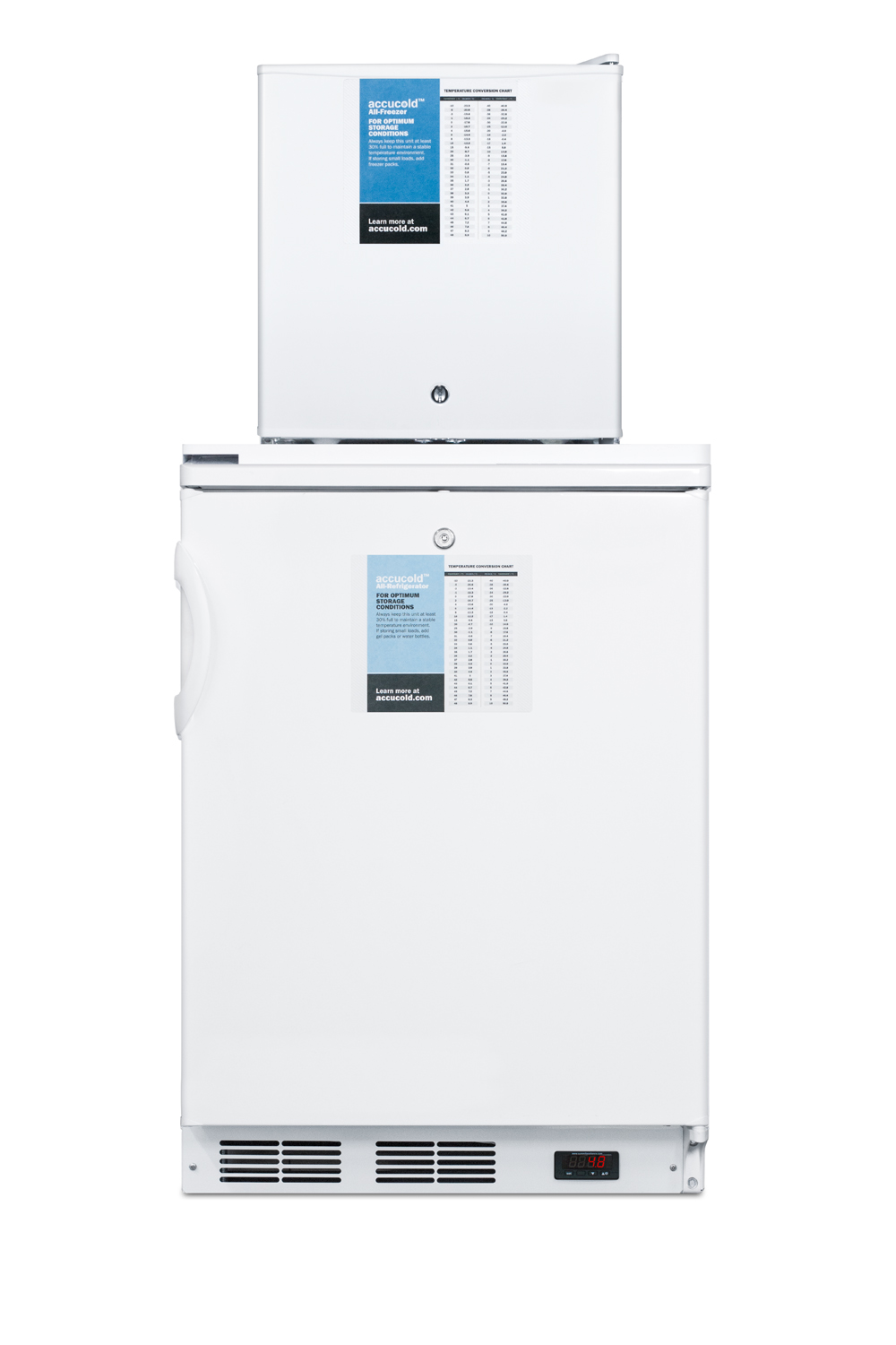 Summit 24" Wide All-Refrigerator/All-Freezer Combination