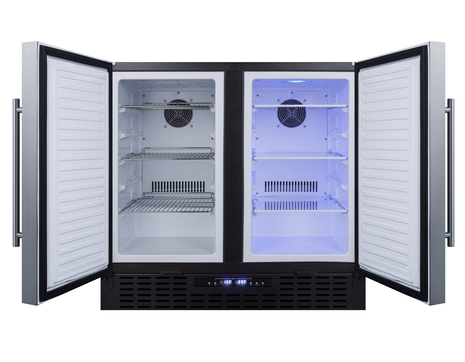 Summit 36 Inch Freestanding/Built In Undercounter French Door Refrigerator FFRF36 | Fridge.com