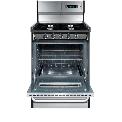 TNM6307BKW Gas Range Open