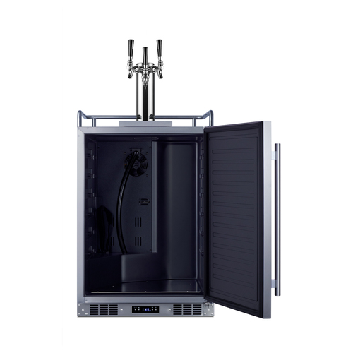 SBC683OSTRIPLE Kegerator Open