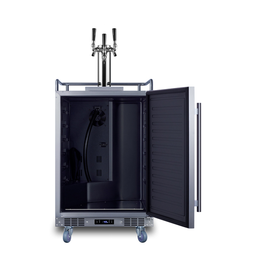 SBC683OSTRIPLE Kegerator Open