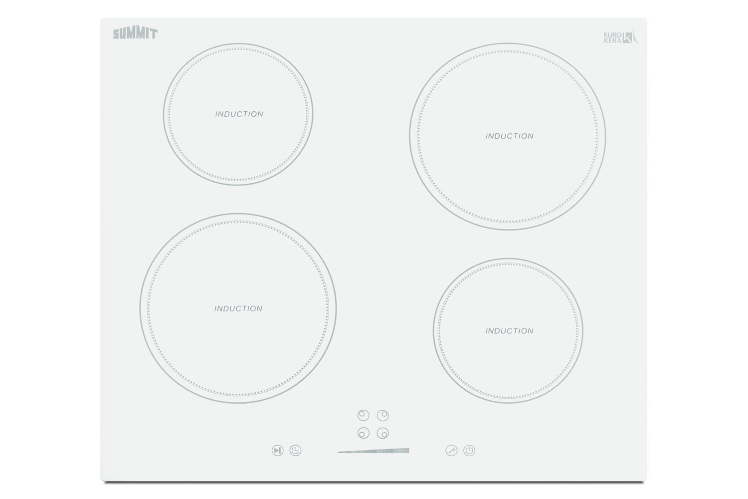 Summit 24" Wide 208-240V 4-Zone Induction Cooktop