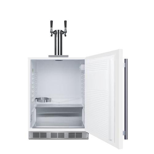 SBC58WHBIADACFTWIN Kegerator Open