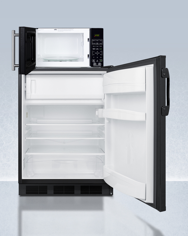 Summit MRF66BKA Microwave & Refrigerator-freezer Combination with Allocator