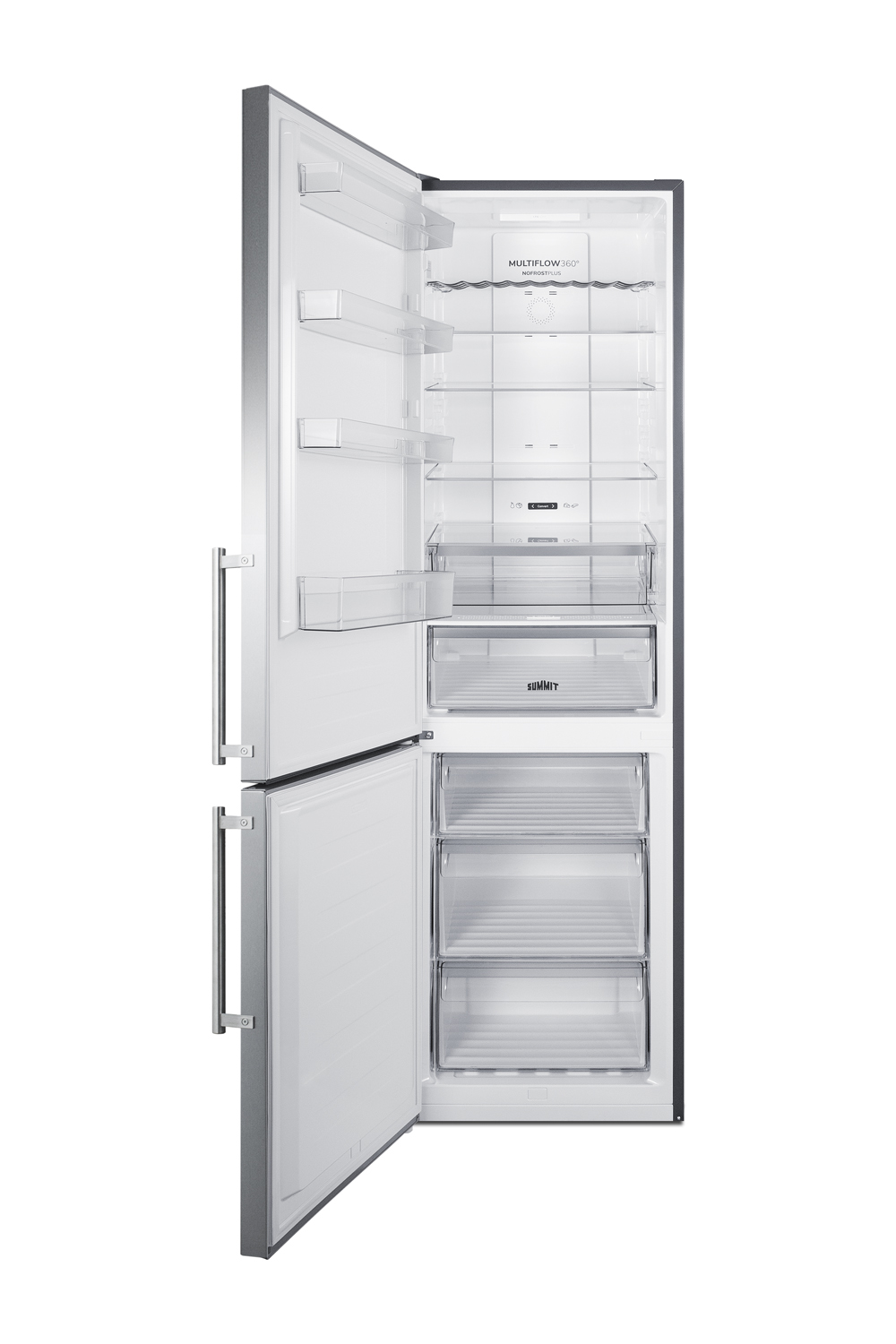 Summit 24 Inch Counter Depth Bottom Freezer Refrigerator FFBF181ES2LHD | Fridge.com