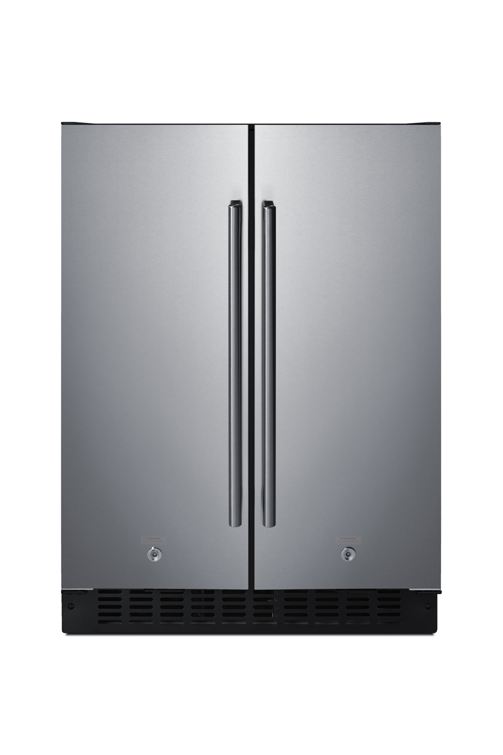 Summit 24 Inch Built In Undercounter Counter Depth French Door Refrigerator FFRF24SS | Fridge.com