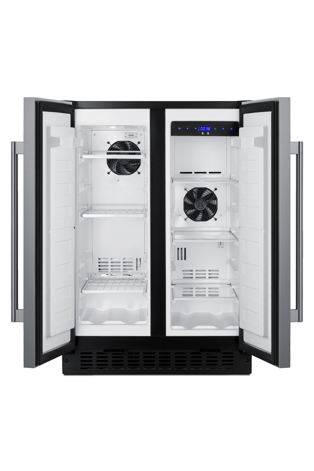Summit 24 Inch Built In Undercounter Counter Depth French Door Refrigerator FFRF24SS | Fridge.com
