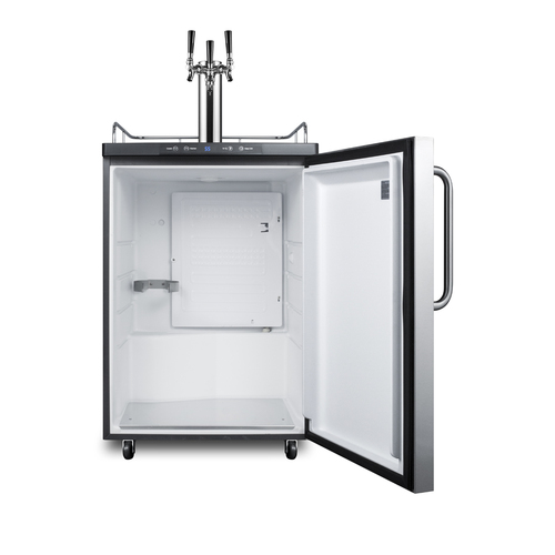 SBC635MSSTBTRIPLE Kegerator Open