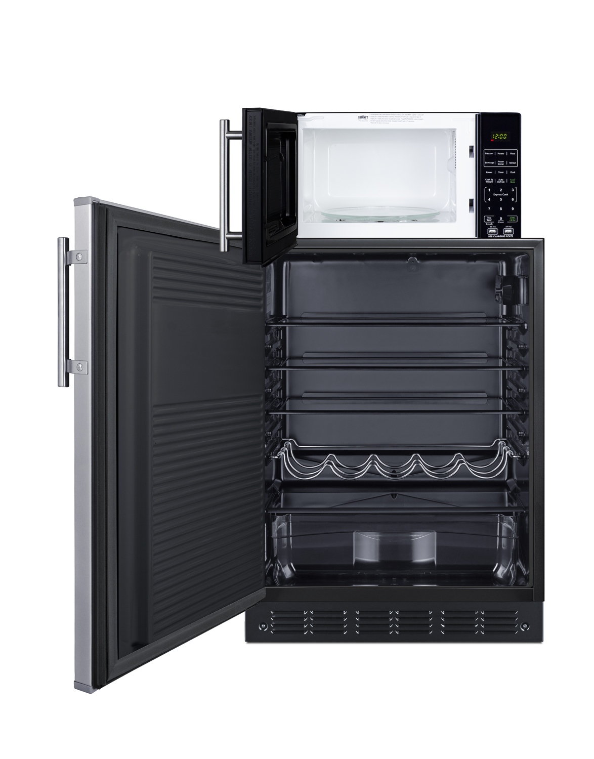 Summit 24 Inch Freestanding Refrigerator MRF708BLSSALHD | Fridge.com