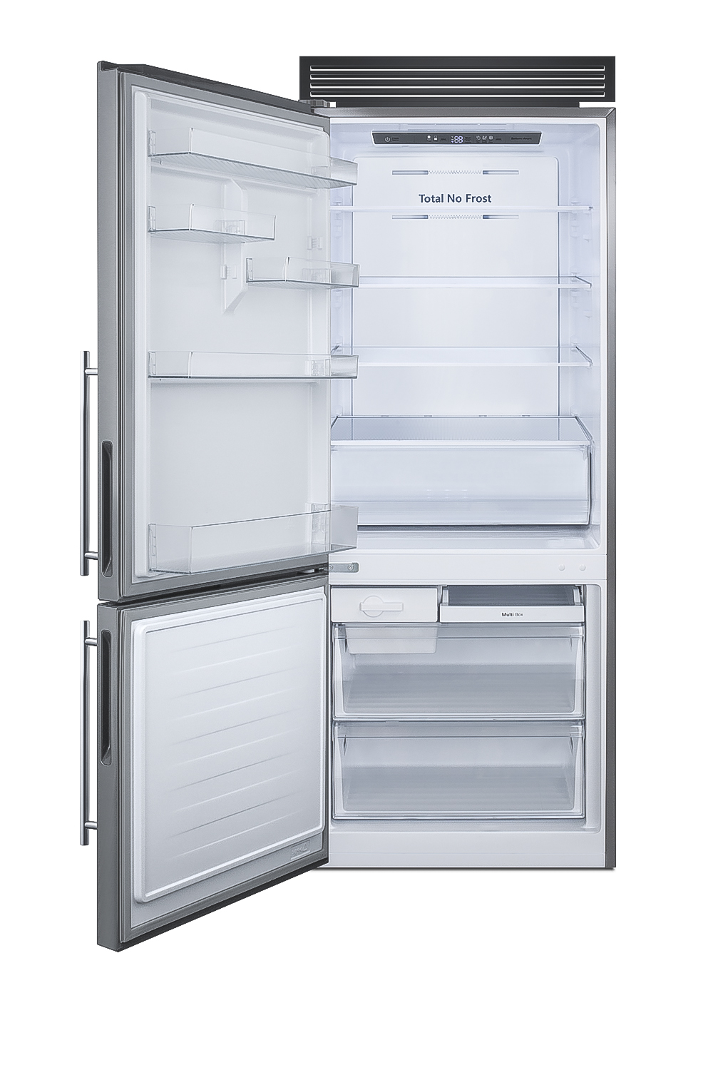 Summit 28 Inch Counter Depth Bottom Freezer Refrigerator FFBF279SSXH72LHD | Fridge.com