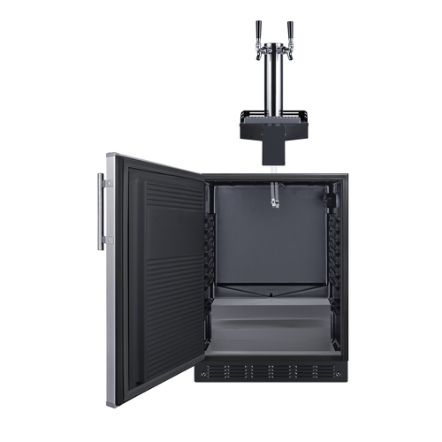 SBC7BRSFLTWCFADALHD Kegerator Open