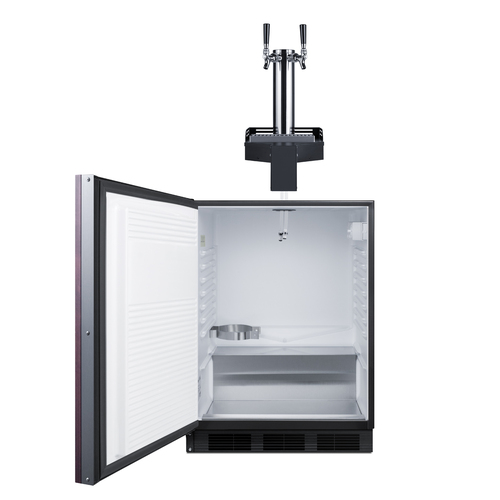 SBC58BLIFFLTWCFADALHD Kegerator Open