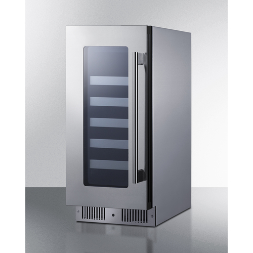 CL155WC1CSSLHD Wine Cellar Angle