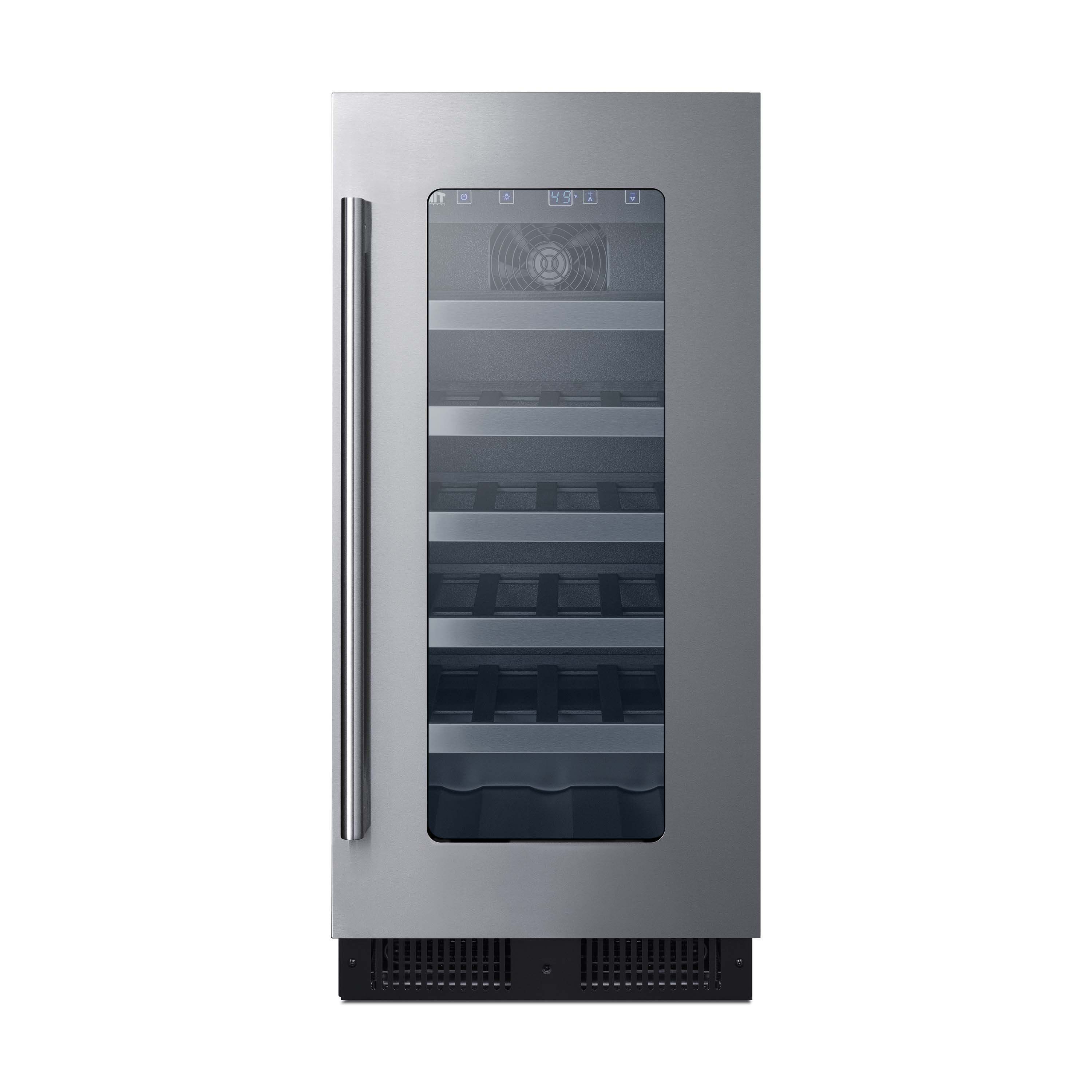 Summit Appliance Single Zone 14.75'' 23 Bottle Wine Refrigerator with Reversible Door | Fridge.com